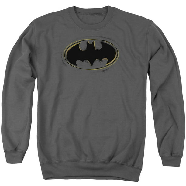 BATMAN//BATS LOGO-S//S YOUTH POLY CREW-WHITE-small